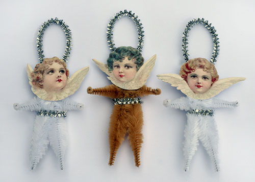 Victorian style angel ornaments