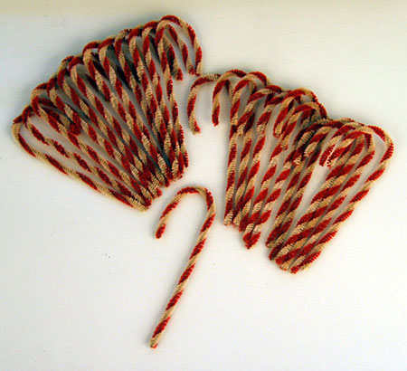 chenille candy cane ornaments
