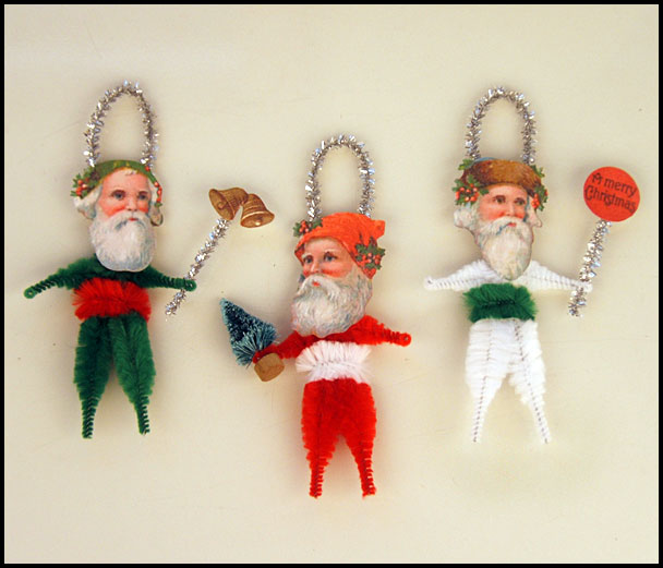 Today's new creation is a set of 3 vintage style chenille Christmas 