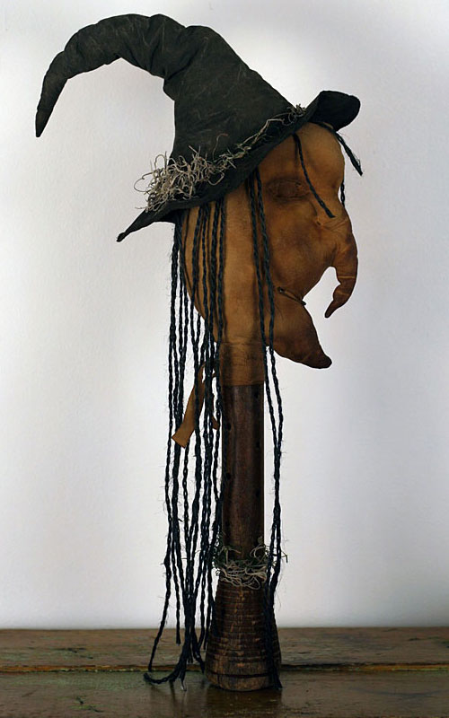 primitive folk art witch make-do