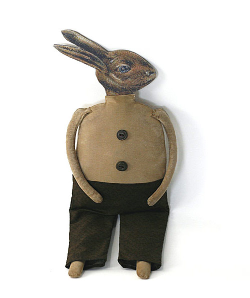 Frederick Bunworth, a handmade primitive folk art rabbit doll