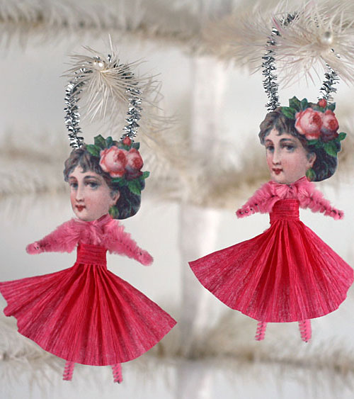 Victorian style Valentine's Day ornaments