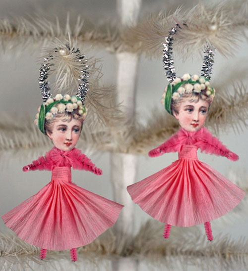 Victorian style Valentine's Day ornaments