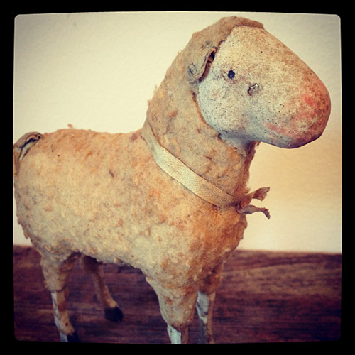 1890s German antique putz sheep