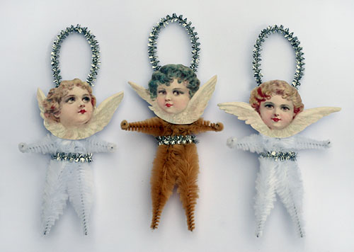 Victorian style angel ornaments