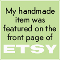 Old World Primitives was featured on the front page of Etsy