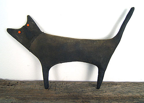 extreme primitive black cat doll