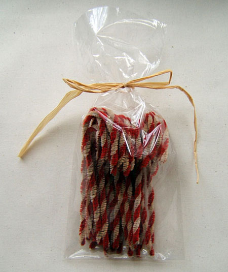 chenille candy cane ornaments