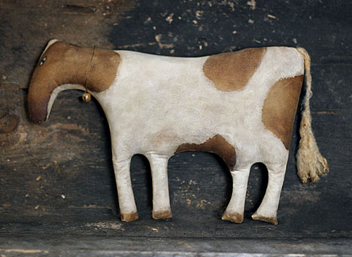 extreme primitive folk art cow doll