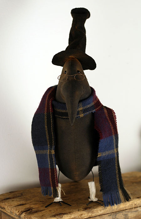 primitive crow doll