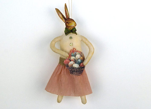 spun cotton Easter bunny ornament