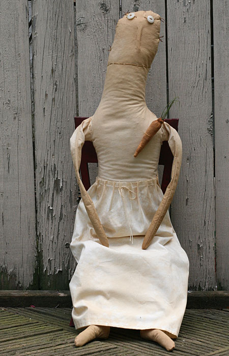 extreme primitive folk art doll