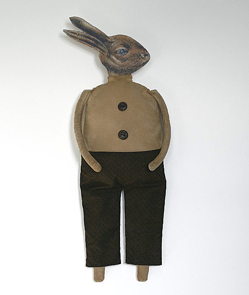 Frederick Bunworth, a handmade primitive folk art rabbit doll