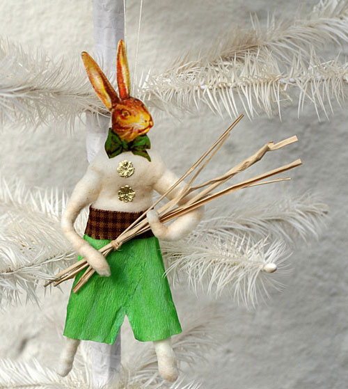 spun cotton bunny ornament