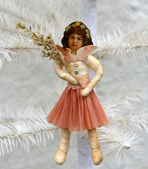Spun Cotton Angel Ornament spun cotton ornament