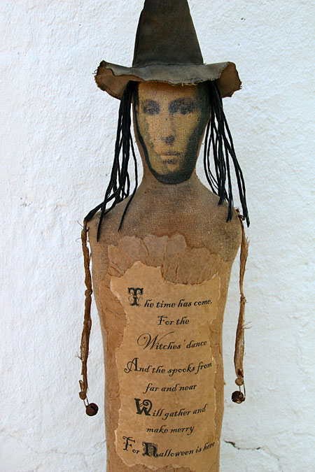 primitive folk art witch make-do